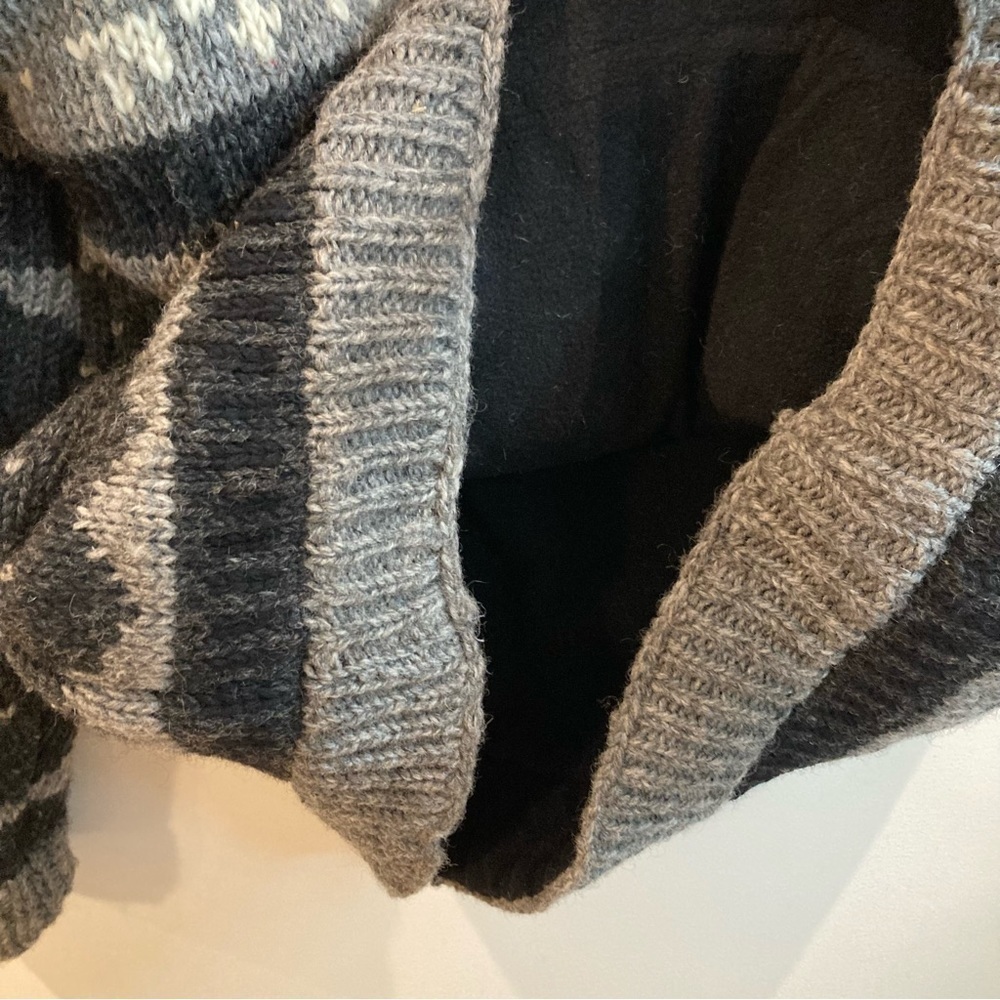 SHARANEL Sz S  Unisex Fleece Lined 100% Wool Outdoors Ski Sweater New with Tag - Picture 9 of 12
